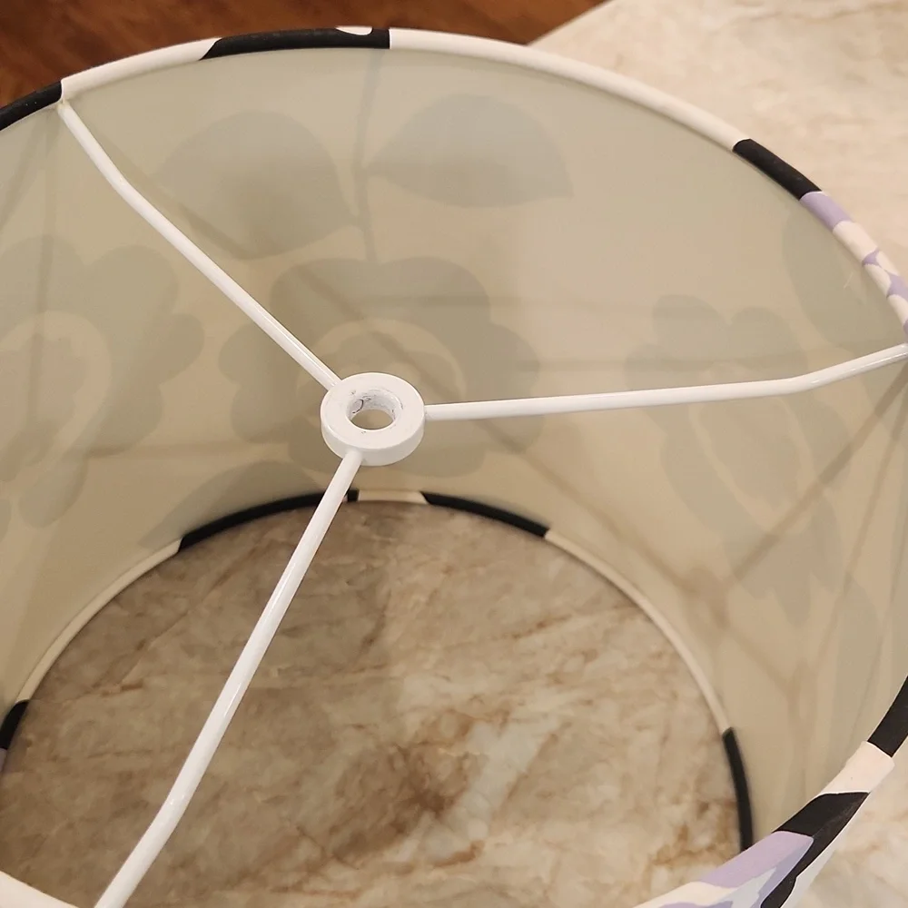 Pottery Barn lampshade floral Black and Purple Home Accent - Picture 2 of 3